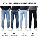 Kit 4 Calças Jeans Reta Comfort™ + Brinde Exclusivo